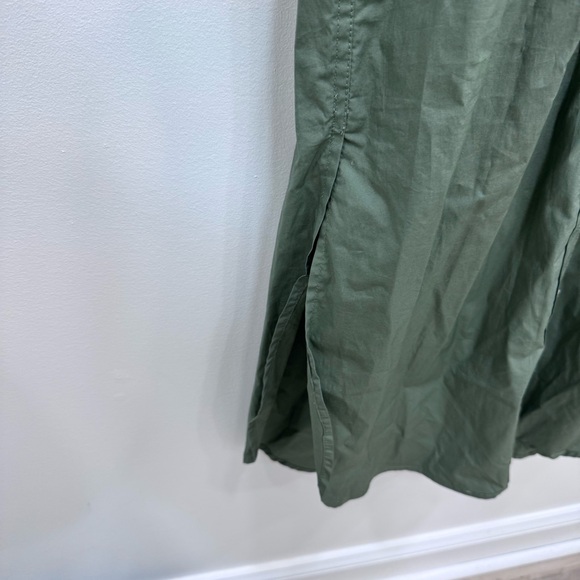 J. Crew Western Cotton Belted Poplin Utility pale cypress Shirtdress Sz 2 - Picture 5 of 6